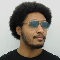 Ray-Ban Sunglasses RB3625 New Aviator 92023F Polished Rose Gold Blue Gradient