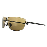 Porsche Design Sunglasses P8616 B V379 Light Gold Brown
