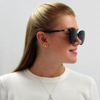 Bally Sunglasses BY0043-K 01A Black Blue