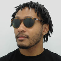 Persol Sunglasses PO3152S 115731 Striped Brown Green