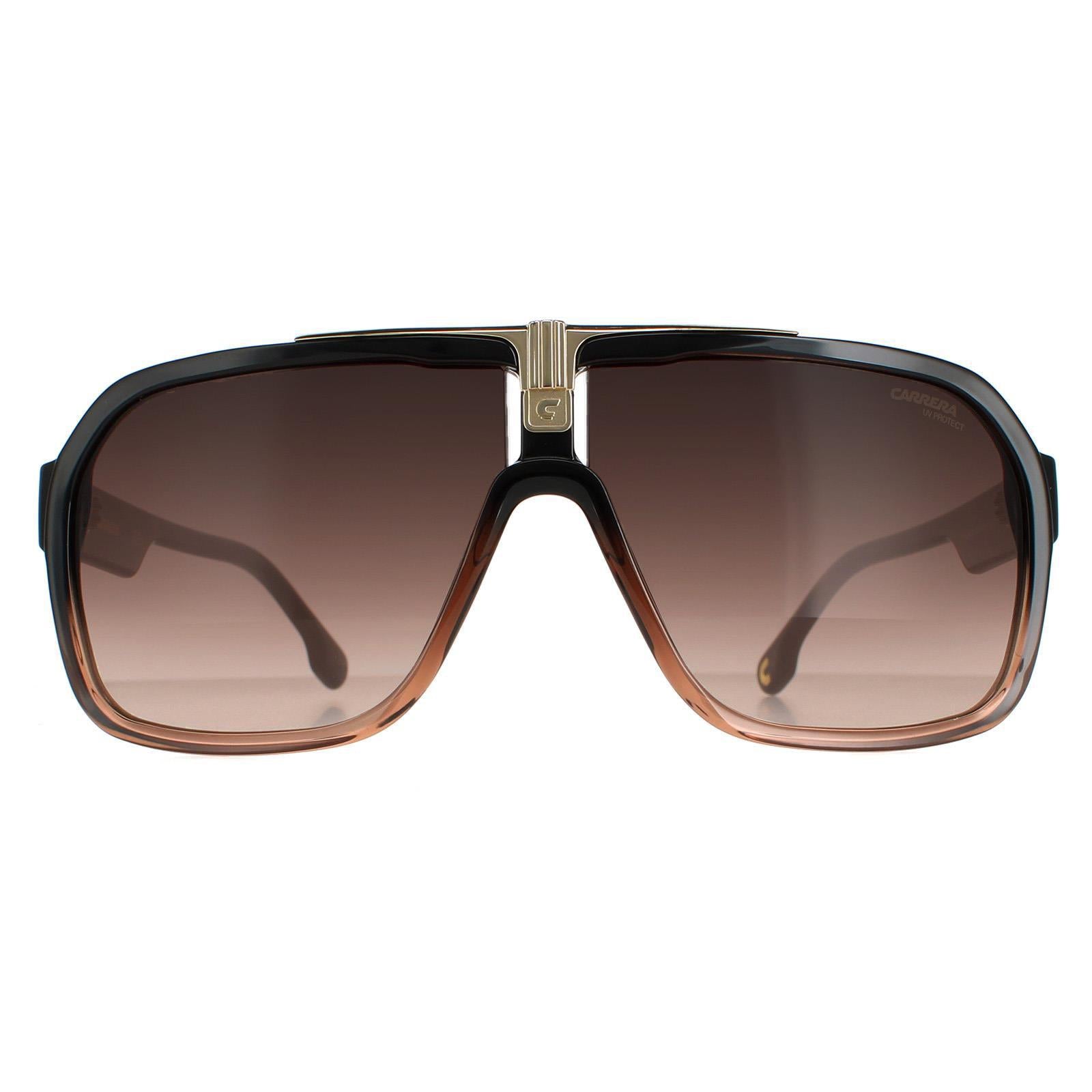 Carrera Sunglasses 1014/S R60 HA Black Brown Brown Gradient