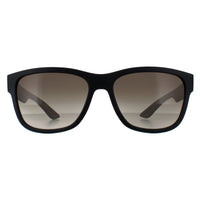 Prada Sport Sunglasses PS03QS DG00A7 Black Rubber Grey Gradient