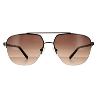 Guess Sunglasses GF5065 08F Shiny Gunmetal Brown Gradient