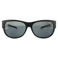 Polaroid Suncovers Fit Over Glasses Sunglasses 9004/S DL5 Y2 Matte Black Grey Polarized