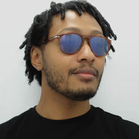 Persol Sunglasses 9649 96/56 Terra Di Siena Light Blue