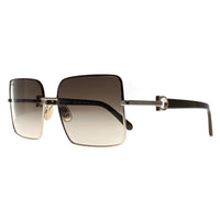 Salvatore Ferragamo Sunglasses SF302SL 704 Gold Brown Gradient