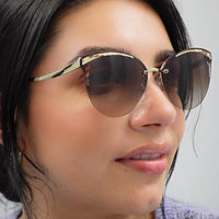 Bvlgari Sunglasses BV6110 20144Z Pink Gold Rose Gold Mirror