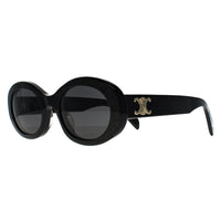 Celine Sunglasses CL40194U Triomphe 03A Sparkly Black with Gold Grey