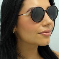 INVU Sunglasses B2135 B Demi Tortoise Brown Gold Grey Polarized