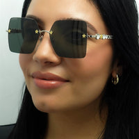 Gucci Sunglasses GG0644S 001 Silver Grey