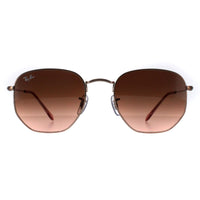 Ray-Ban Sunglasses RB3548N Hexagonal 9069A5 Copper Brown Gradient