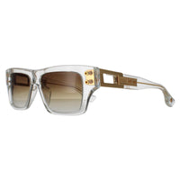 Dita Sunglasses Grandmaster Seven DTS407-A-02 Crystal Clear Yellow Gold Dark Brown to Clear Gradient