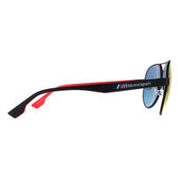 BMW Motorsport Sunglasses BS0001 02C Black Blue Mirrored