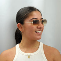 Ray-Ban Sunglasses Rectangle RB1969 914751 Arista Clear Brown Gradient