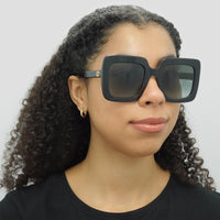 Gucci Sunglasses GG0328S 001 Black Grey Gradient