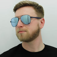 Hugo Boss Sunglasses BOSS 1077/S FLL 3J Matte Blue Blue Mirror