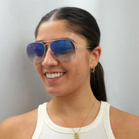 Ray-Ban Sunglasses Aviator 3025 Silver Gradient Light Blue 003/3F 62mm