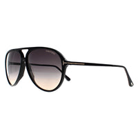 Tom Ford Sunglasses Samson FT0909 01B Shiny Black Gradient Smoke