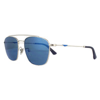 Police Sunglasses SPL996 Origins Lite 2 579B Shiny Palladium Smoke Blue Mirror