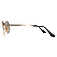Ray-Ban Sunglasses Hexagonal RB3548N 001/58 Gold G-15 Green Polarized
