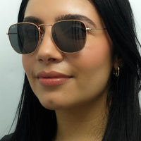 Ray-Ban Sunglasses RB3857 Frank 9202B1 Rose Gold Dark Grey