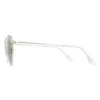 Ray-Ban Sunglasses Round Metal 3447 91984E Silver Light Green