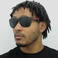 Prada Sport Sunglasses PS01US 1AB5Z1 Black Grey Polarized