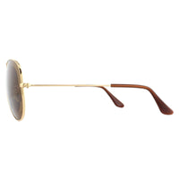 Ray-Ban Sunglasses Aviator 3025 Gold Brown Polarized 001/57