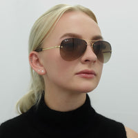 Rayban Sunglasses 3449 Gold Brown Gradient 001/13 59mm