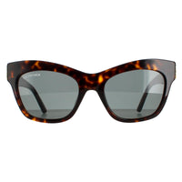 Balenciaga Sunglasses BB0132S 002 Dark Havana and Gold Green Grey