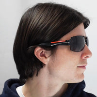 Prada Sport Sunglasses 53NS 7AX5W1 Black Grey Gradient Polarized