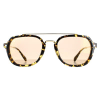 Police Sunglasses SPLA26 Lewis 05 594G Shiny Light Gold Havana Brown Mirror