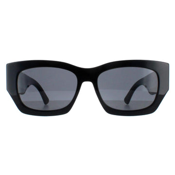 Jimmy Choo CAMI/S Sunglasses Black with Black Pattern Temples Grey