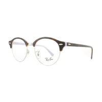 Ray-Ban Glasses Frames 4246V Clubround 5240 Top Havana on Opal Violet 49mm Mens Womens