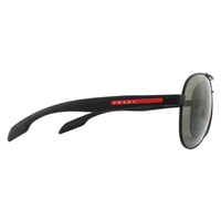 Prada Sport Sunglasses 53PS DG05X1 Black Rubber Green