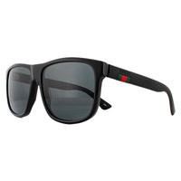 Gucci Sunglasses GG0010S 001 Black Rubber Grey