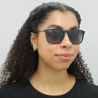 Ray-Ban Sunglasses Chris 4187 622/8G Rubber Black Gradient Grey