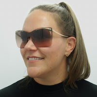 Bvlgari Sunglasses BV6138 201413 Rose Gold Pink Gradient Dark Brown