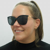 Ralph by Ralph Lauren Sunglasses RA5248 500181 Shiny Black Dark Grey Polarized