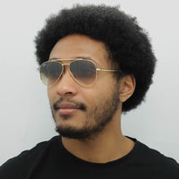 Ray-Ban Sunglasses RB3625 New Aviator 001/51 Polished Gold Light Brown Gradient