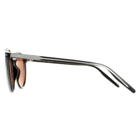 Serengeti Sunglasses Leonora SS028002 Shiny Clear and Black Polarized Drivers