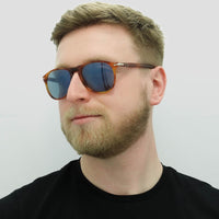 Persol Sunglasses 9649 96/56 Terra Di Siena Light Blue