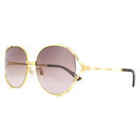 Gucci Sunglasses GG0595S 004 Gold and Ivory Brown Gradient