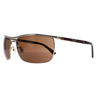 Police Sunglasses SPLB44 Origins 38 02A8 Shiny Grey Gold Havana Brown