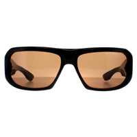 Dita Sunglasses Superflight DTS133-61-01 Black Yellow Gold Dark Brown