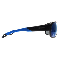 Smith Sunglasses Deckboss 0VK QG Matte Black Blue Blue Mirror Polarized Chromapop