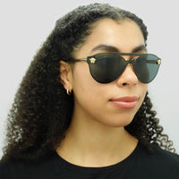 Versace Sunglasses VE2161 100287 Gold Black Grey