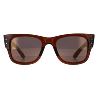 Ray-Ban Sunglasses RB0840S Mega Wayfarer 663693 Transparent Brown and Havana Gold Mirror