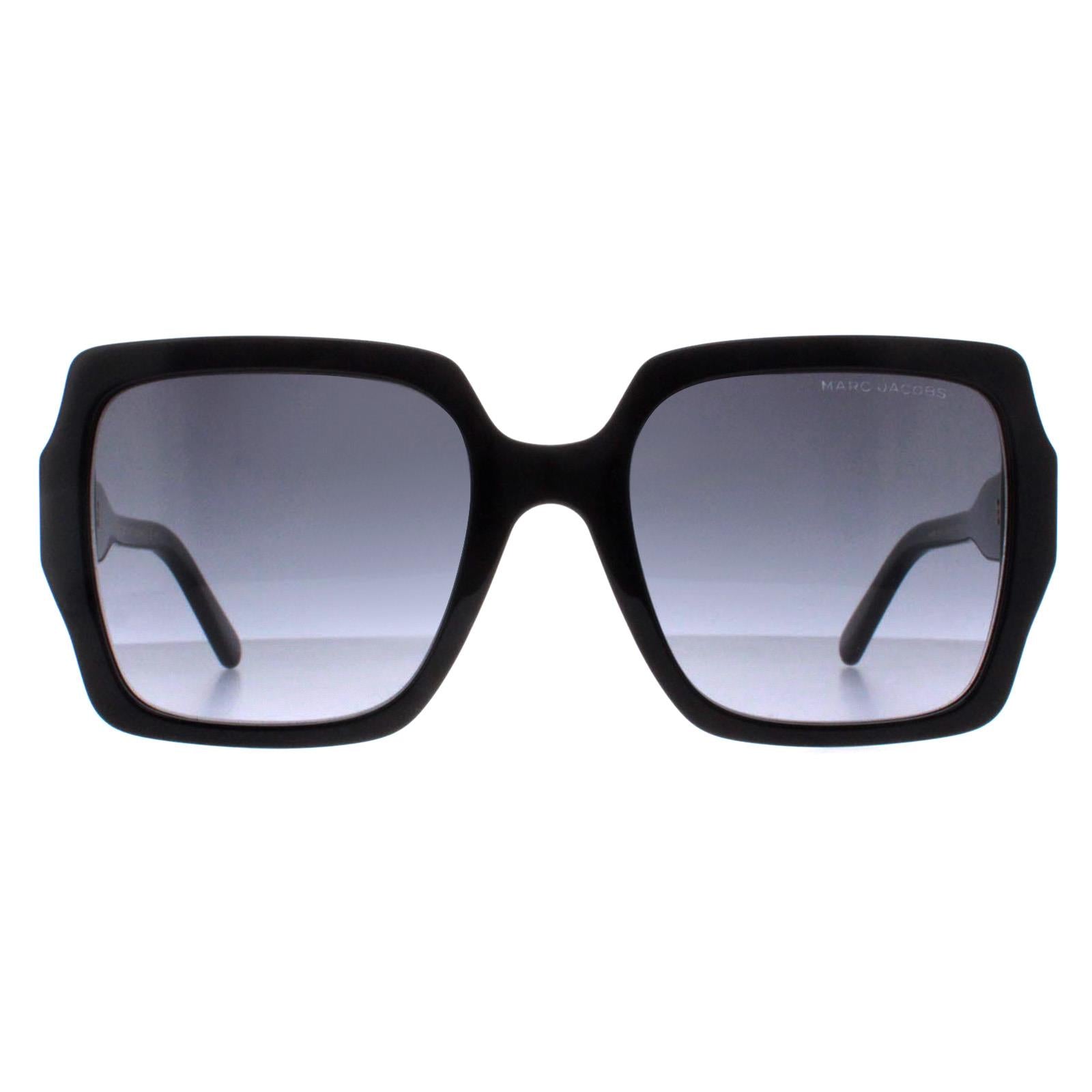 Marc Jacobs Charcoal Grey Gradient Oversized Women’s Sunglasses Marc Jacobs Sunglasses Aviator Full Rim, Black Frame and  main image 2