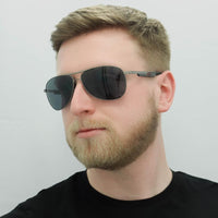 Hugo Boss Sunglasses BOSS 1199/N/S SVK/IR Semi Matte Ruthenium Black Grey